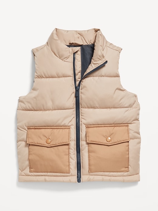 View large product image 2 of 2. Water-Resistant Quilted Utility Puffer Vest for Toddler