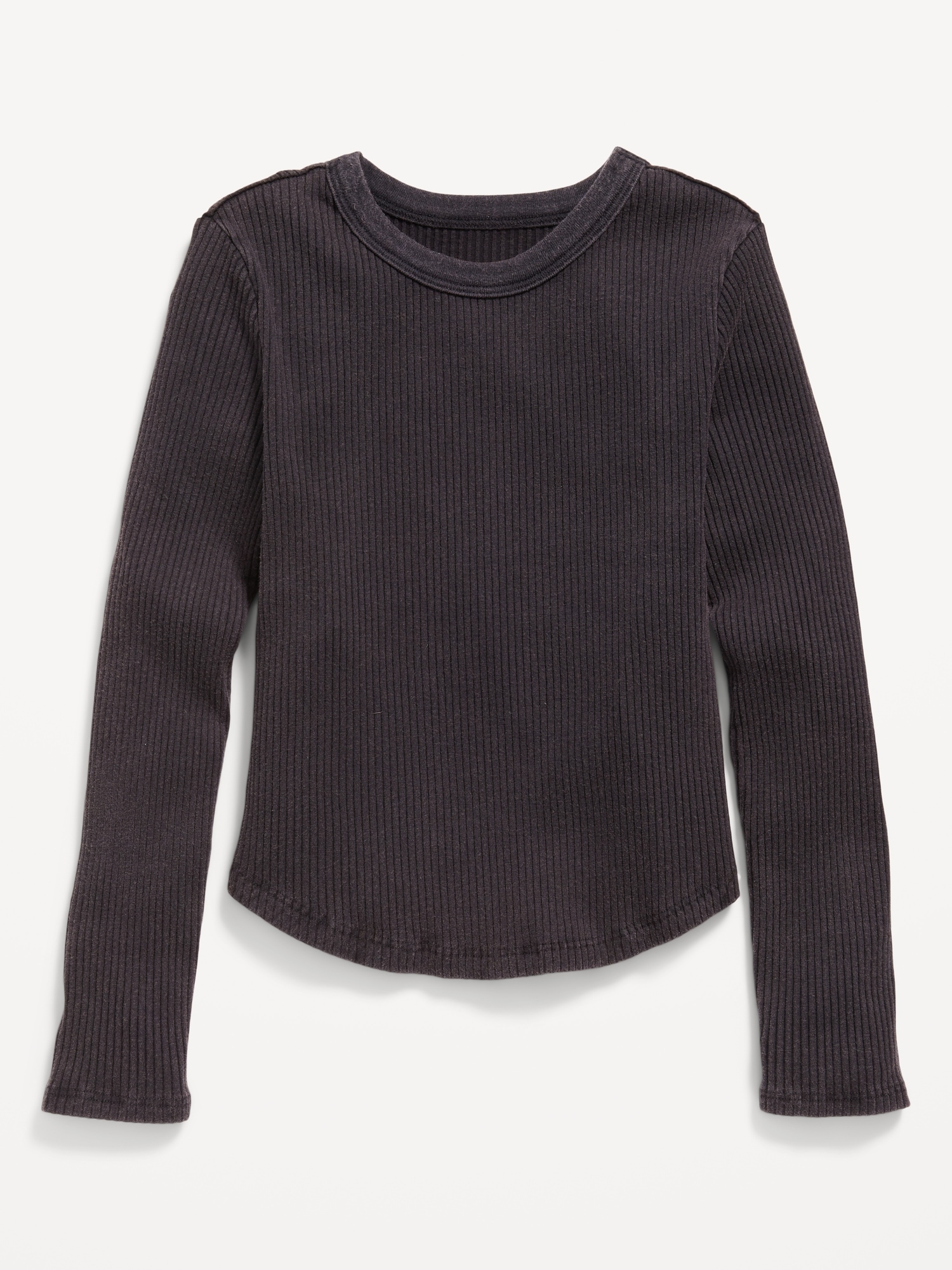 Long-Sleeve Ribbed T-Shirt for Girls