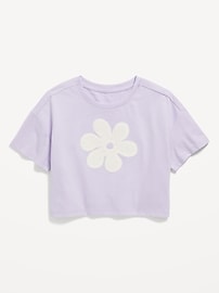 View large product image 3 of 4. Oversized Embroidered Graphic T-Shirt for Girls