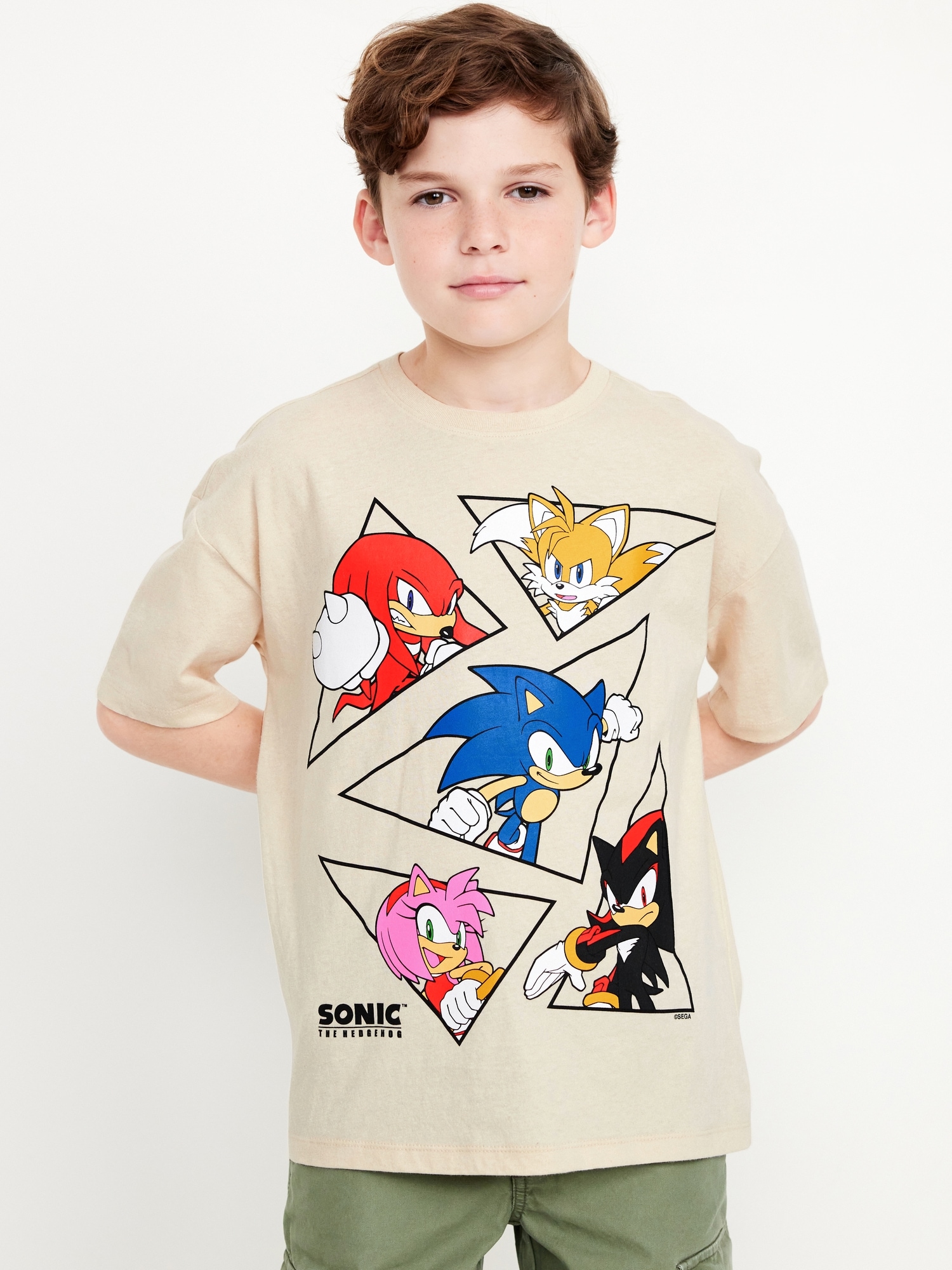 Sonic The Hedgehog Oversized Gender-Neutral Graphic T-Shirt for Kids