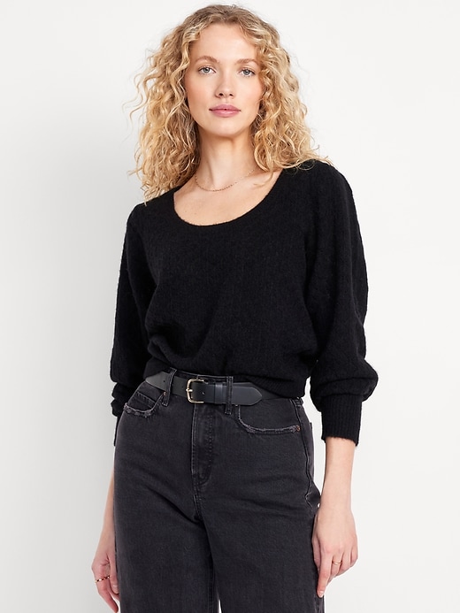 Image number 1 showing, Pointelle Sweater