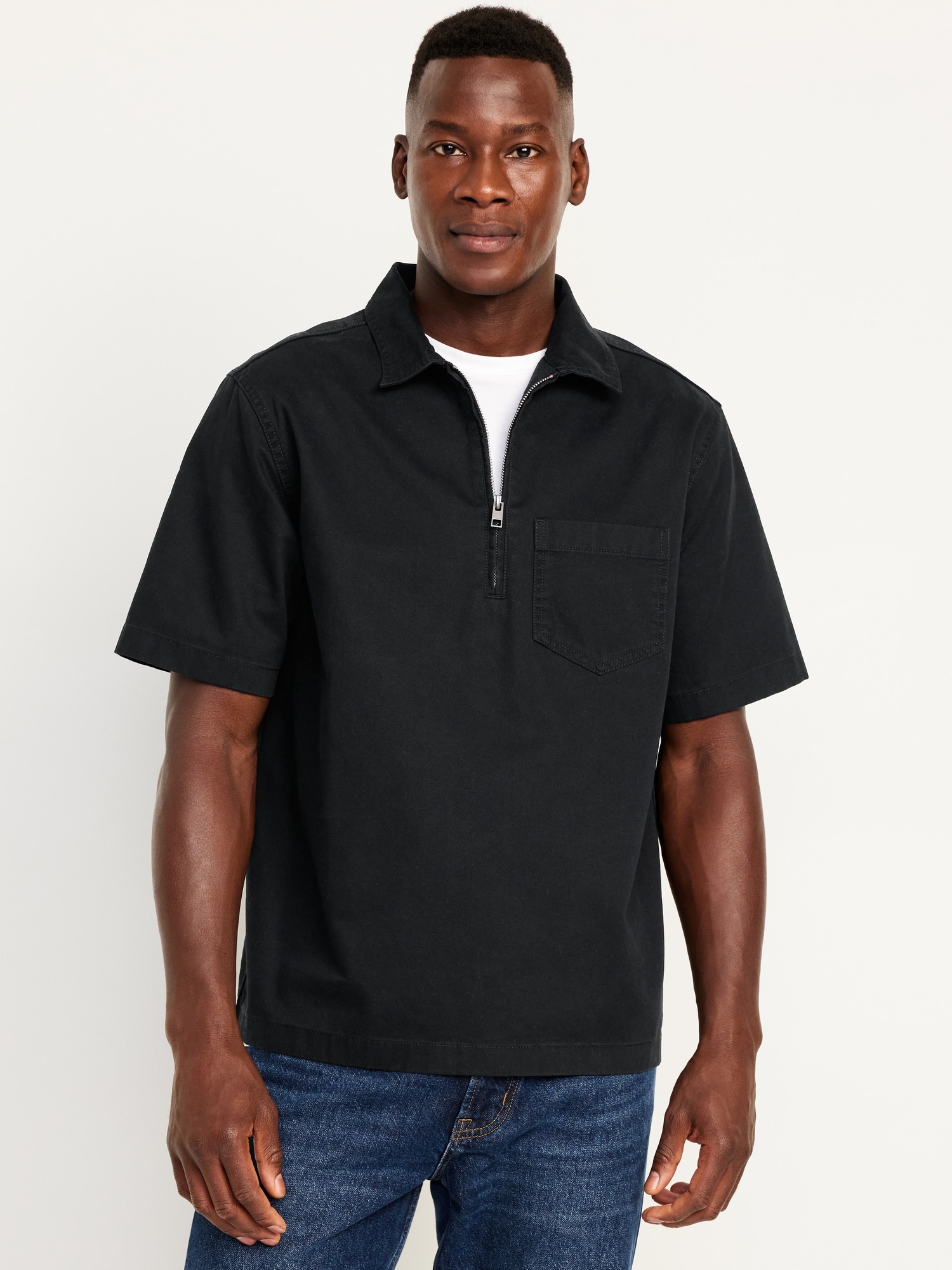 Quarter-Zip Workwear Shirt | Old Navy