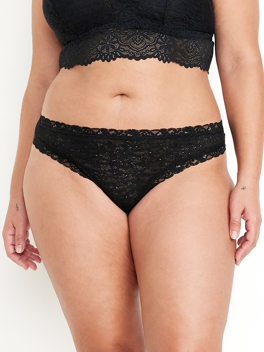 Image number 7 showing, Lace Thong Underwear