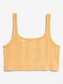 View large product image 4 of 8. Seamless Cable-Knit Bralette