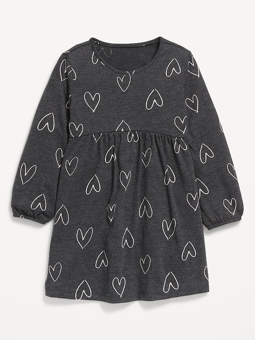 View large product image 1 of 1. Printed Jersey-Knit Long-Sleeve Dress for Toddler Girls