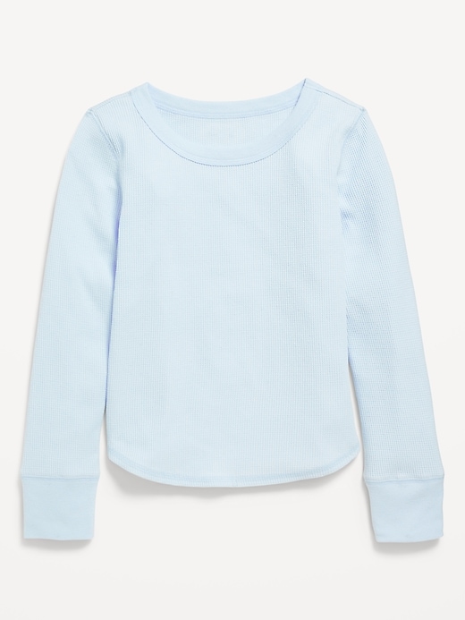 View large product image 1 of 1. Long-Sleeve Thermal-Knit T-Shirt for Girls