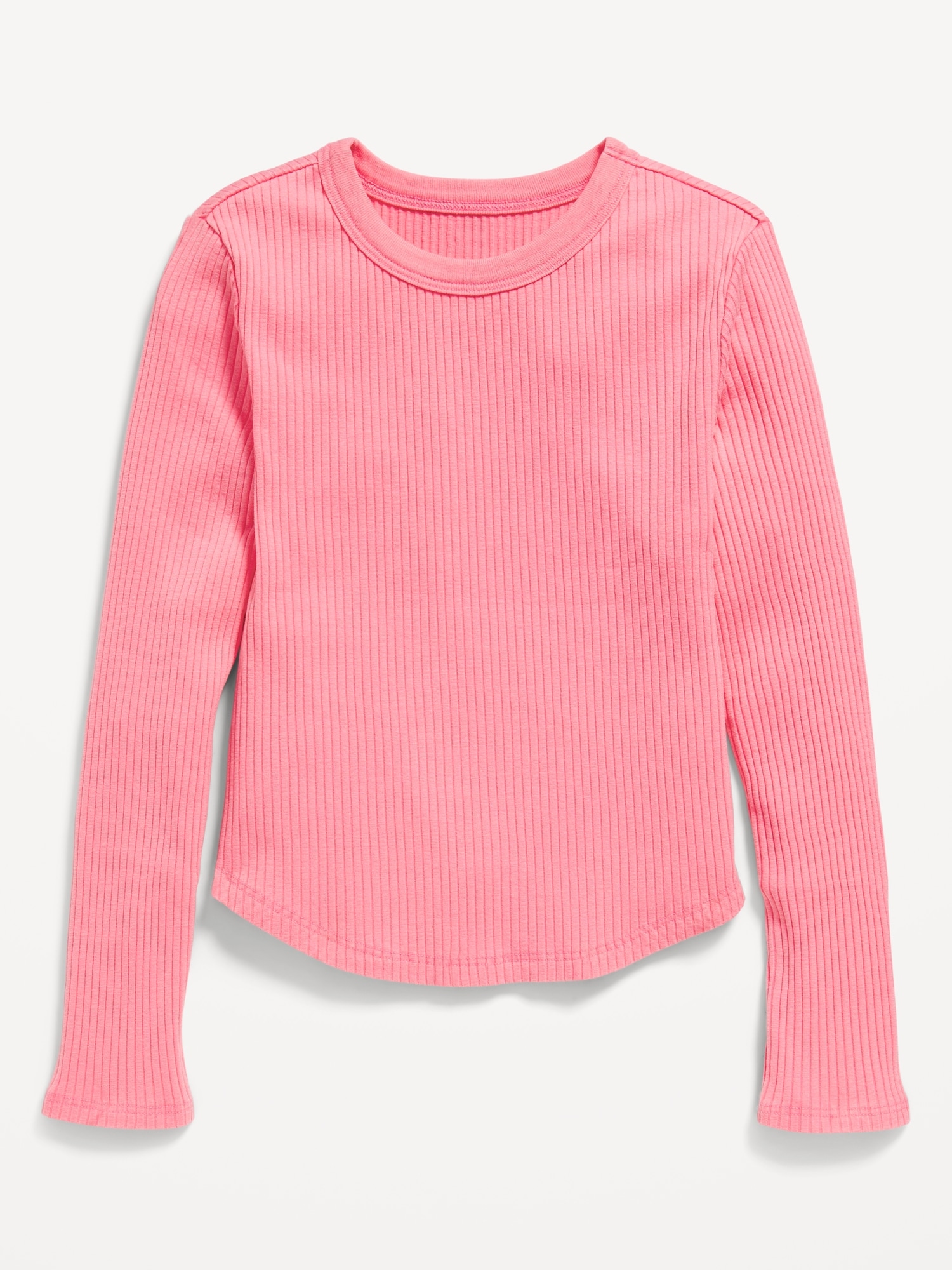 Long-Sleeve Ribbed T-Shirt for Girls