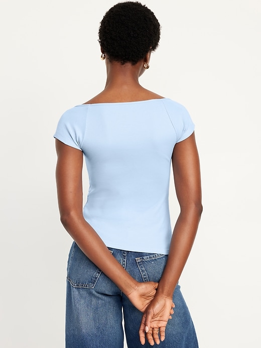 Image number 2 showing, Fitted Ribbed Top