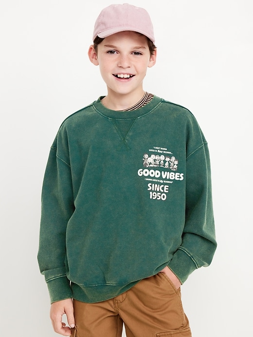 View large product image 1 of 4. Peanuts™ Over-Sized Gender-Neutral Sweatshirt for Kids