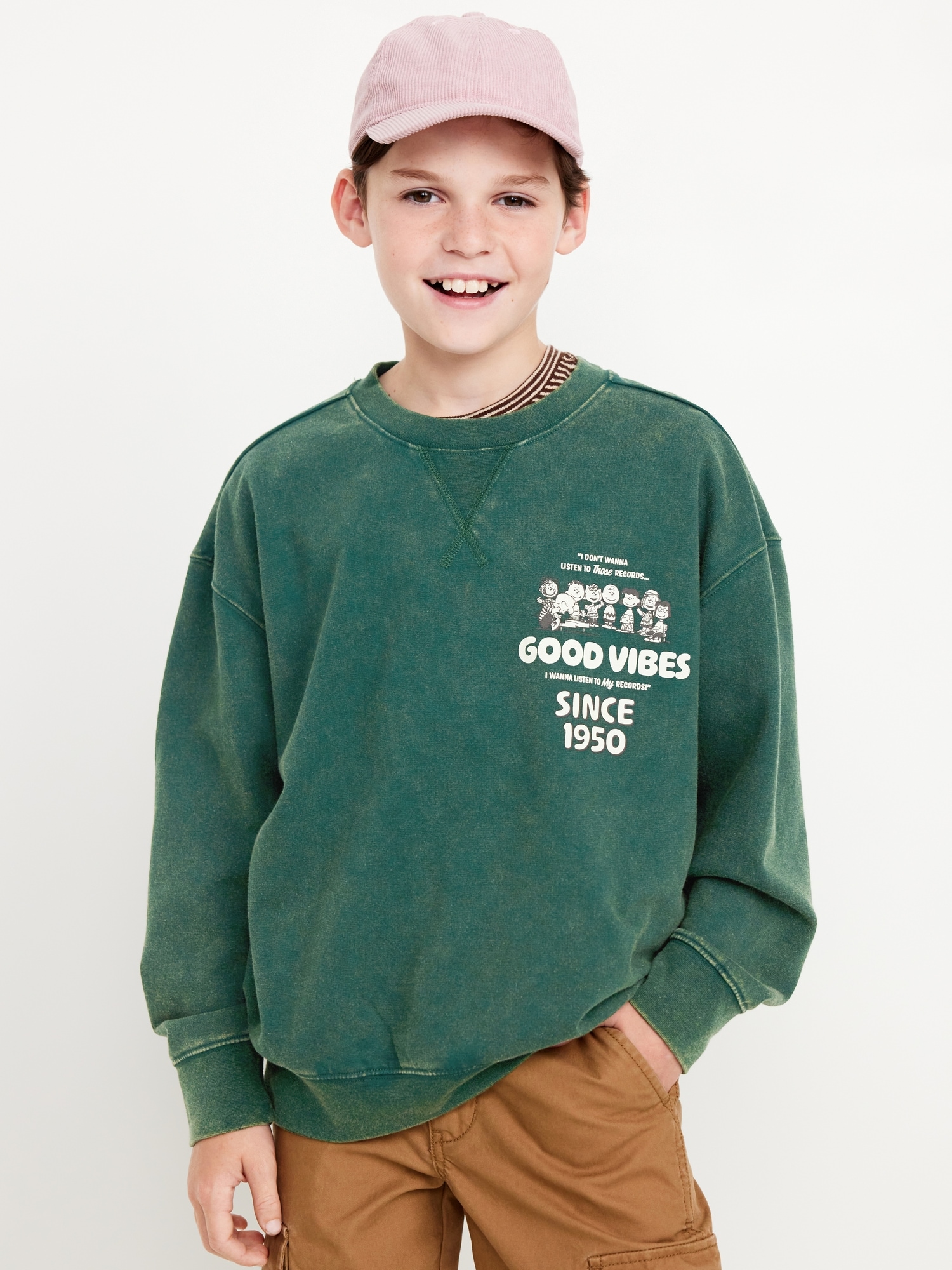 Peanuts™ Over-Sized Gender-Neutral Sweatshirt for Kids