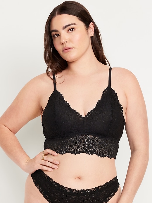 Image number 5 showing, Lace Longline Bralette