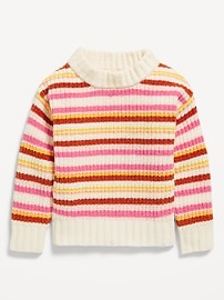 View large product image 3 of 3. Crew-Neck Chenille-Knit Sweater for Toddler Girls