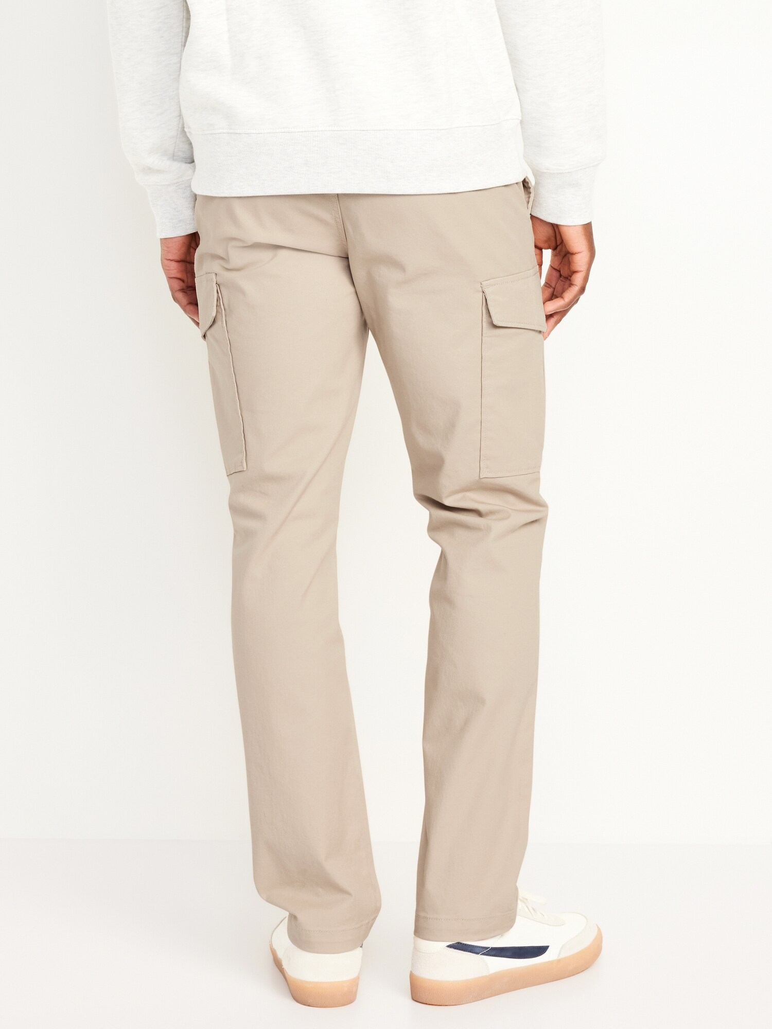 Мужские брюки Old Navy Straight Refined Tailored Cargo, цвет: Бежевый — фото 2