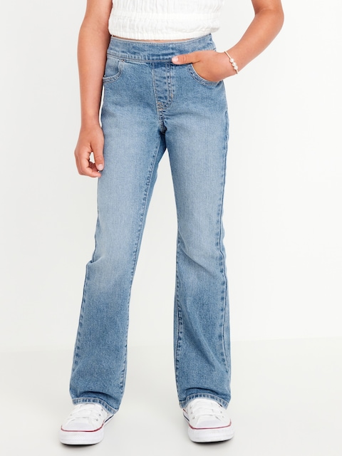 Wow Boot-Cut Pull-On Jeans for Girls - Light Wash