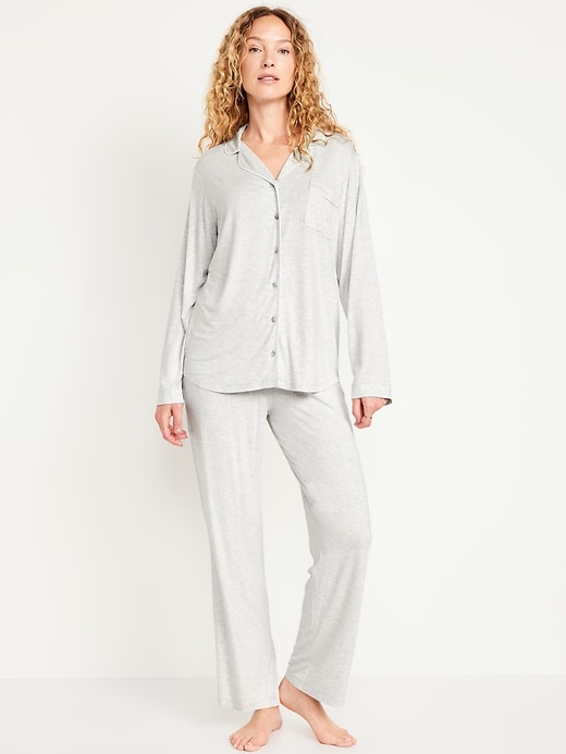 Image number 1 showing, Knit Jersey Pajama Pant Set