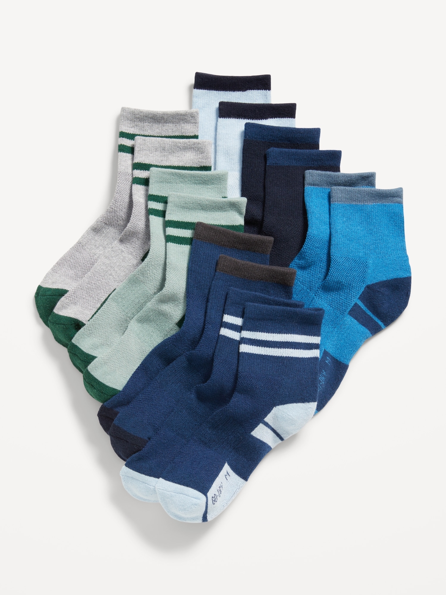 Quarter Crew Socks 7-Pack for Boys