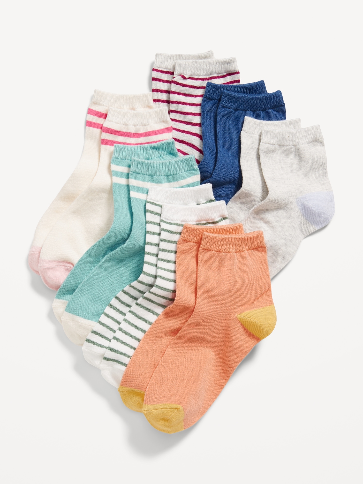 Quarter-Crew ocks 7-Pack for Girls