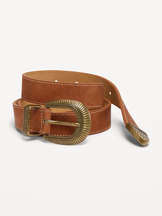 View large product image 1 of 1. Faux Leather Heritage Belt