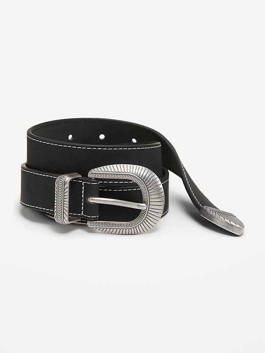 View large product image 1 of 1. Faux Leather Heritage Belt