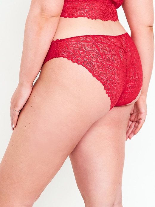 Image number 8 showing, Mid-Rise Lace Bikini Underwear