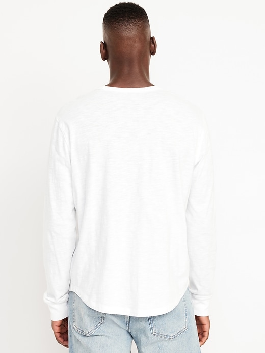 Image number 2 showing, Curved-Hem Slub-Knit T-Shirt