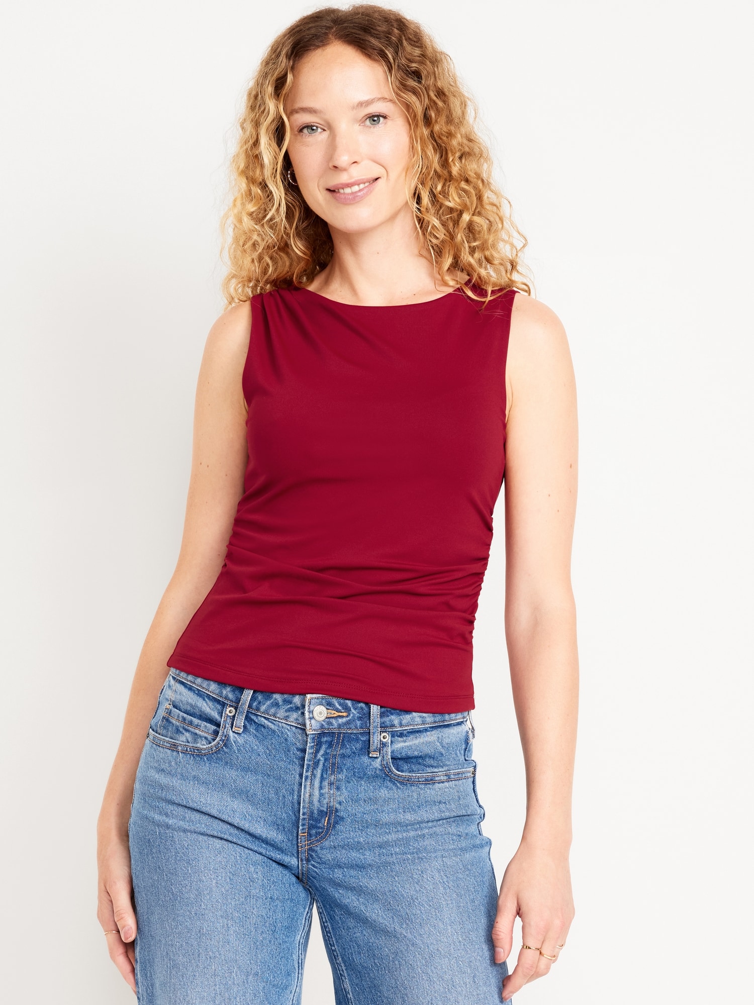 Sleeveless Double-Layer Top