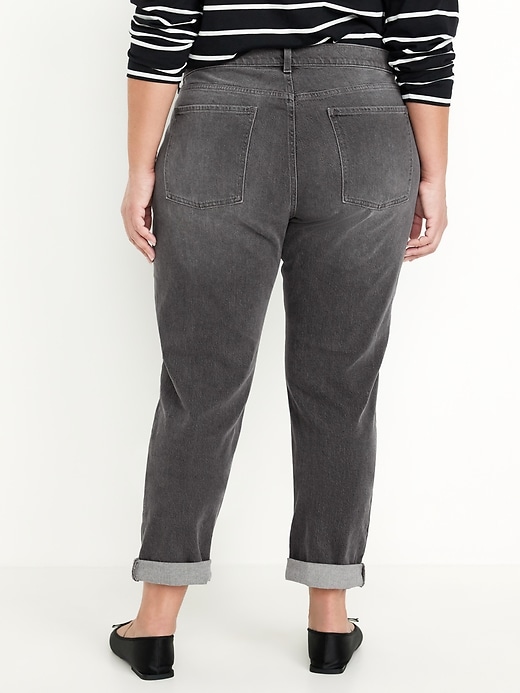 Image number 7 showing, Mid-Rise Wow Boyfriend Straight Ankle Jeans