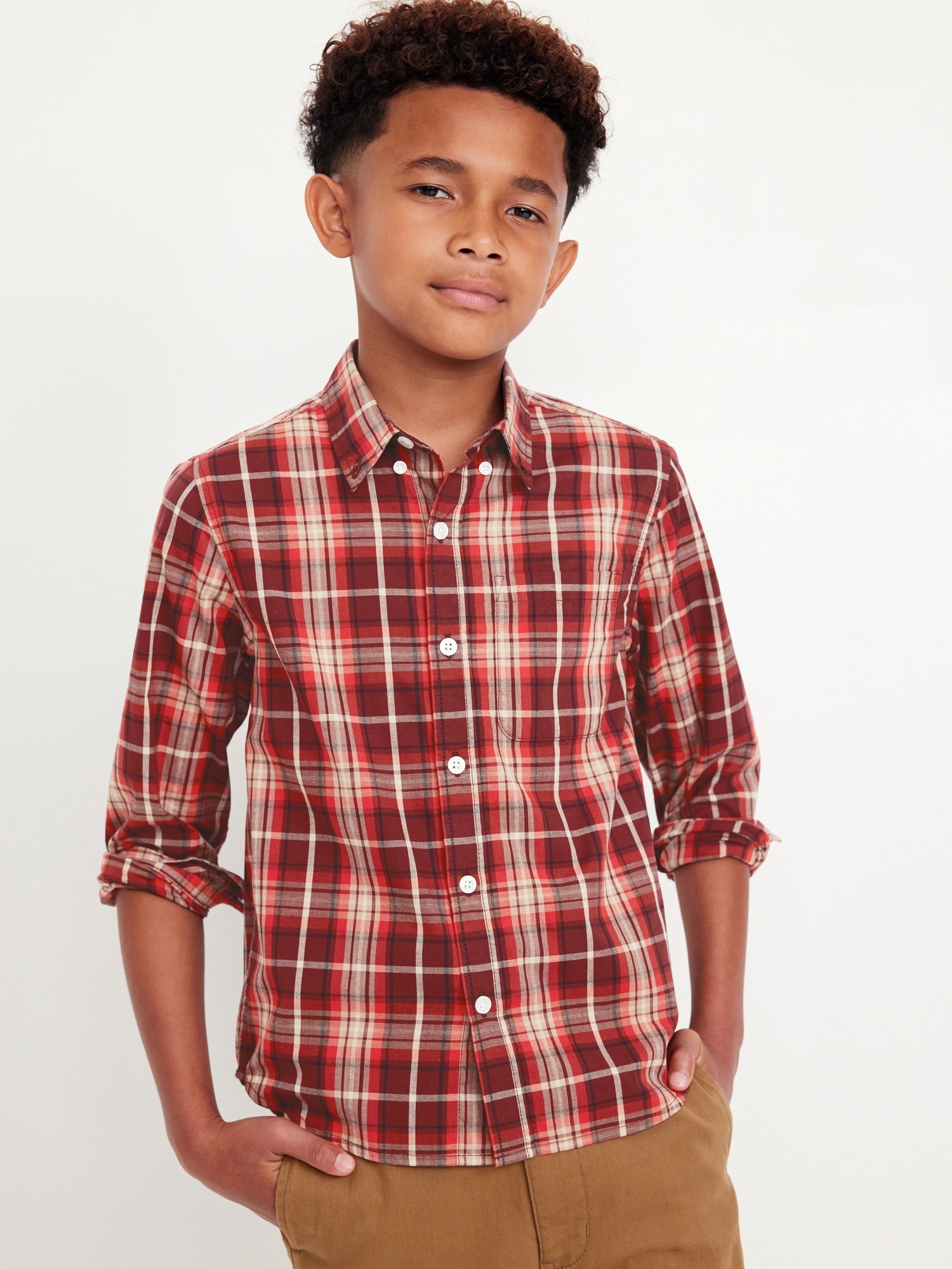 Long-Sleeve Poplin Shirt for Boys