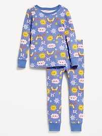 Image number 1 showing, Snug-Fit Printed Pajama Set for Toddler & Baby