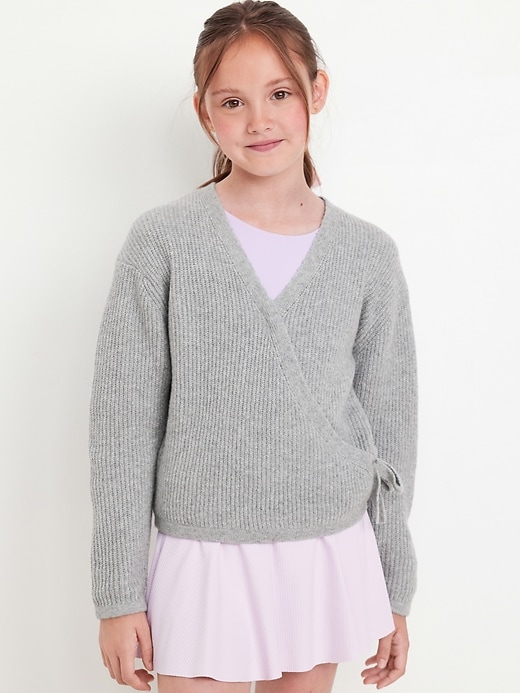 SoSoft Wrap Front Sweater for Girls