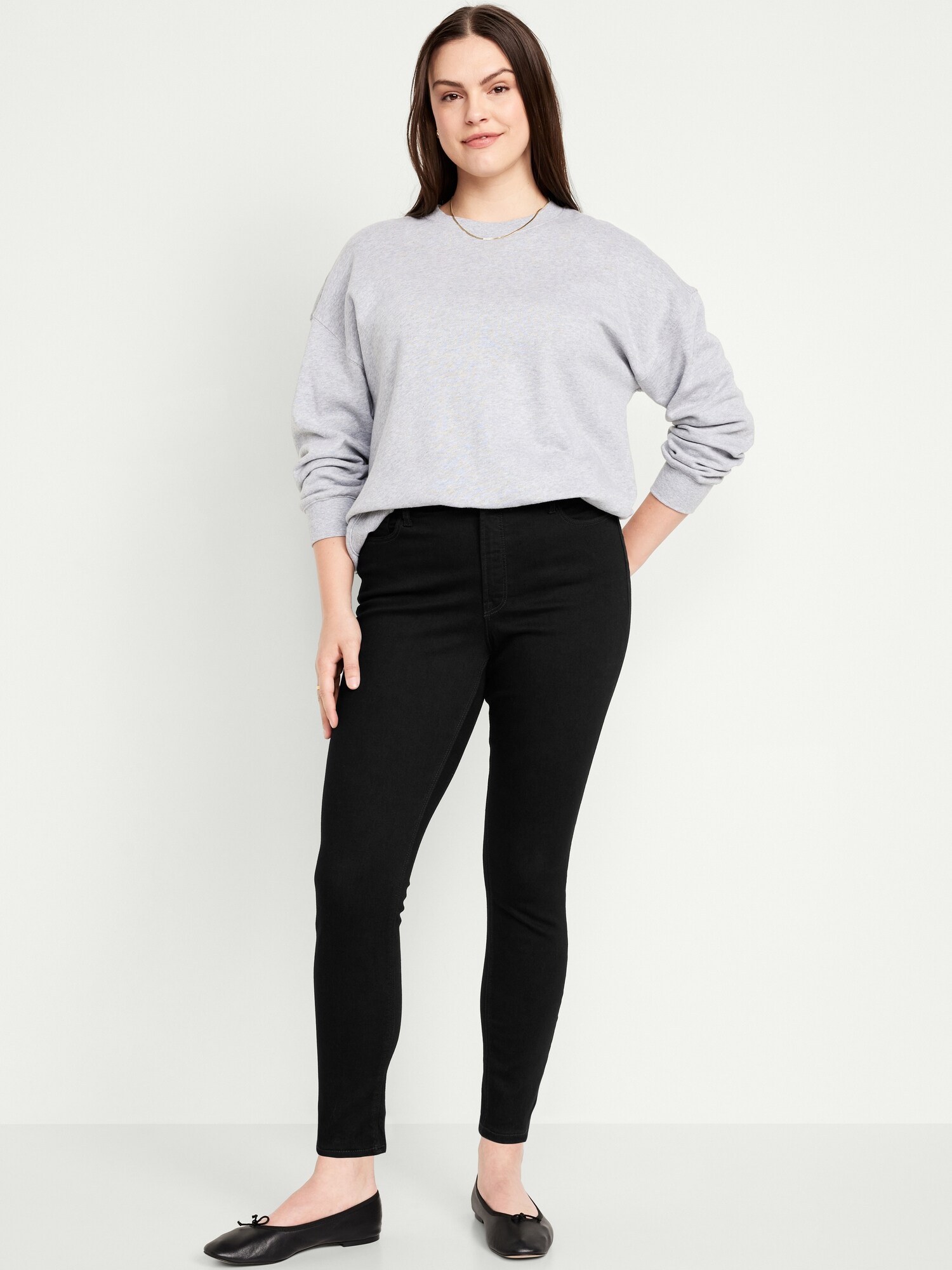 Женские джинсы Old Navy High-Waisted Rockstar Super-Skinny, цвет: Чёрный варёный — фото 4