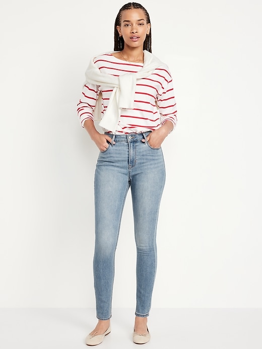 Image number 1 showing, High-Waisted Wow Super-Skinny Jeans