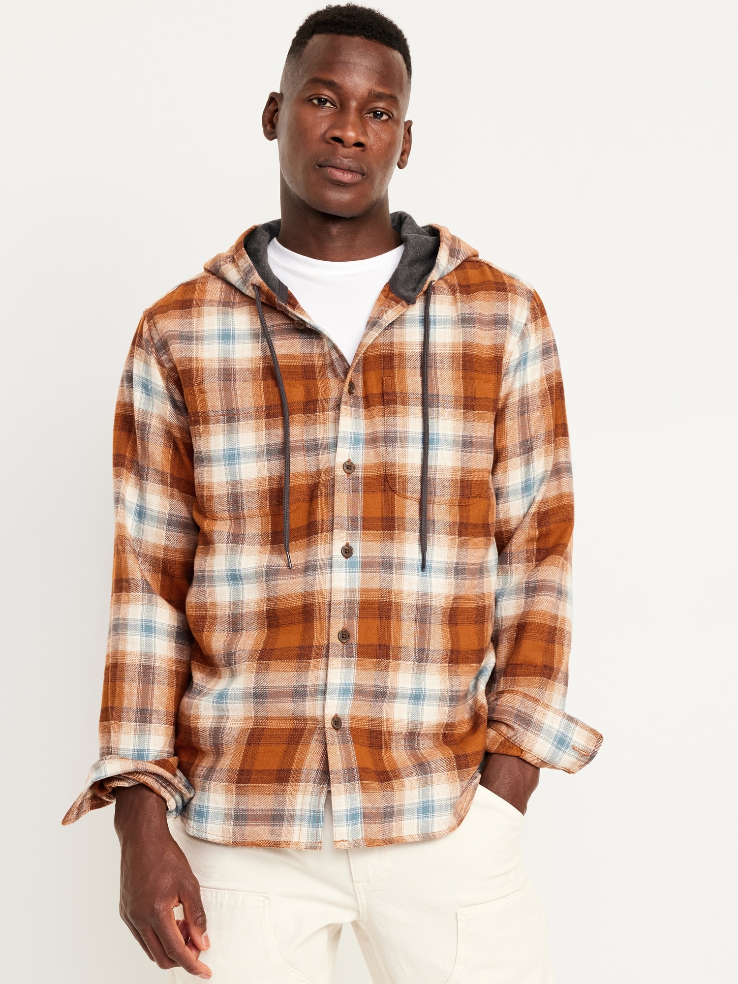 Hooded Flannel Shirt