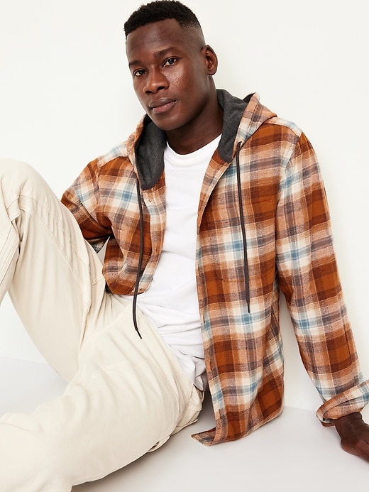 Image number 6 showing, Hooded Flannel Shirt