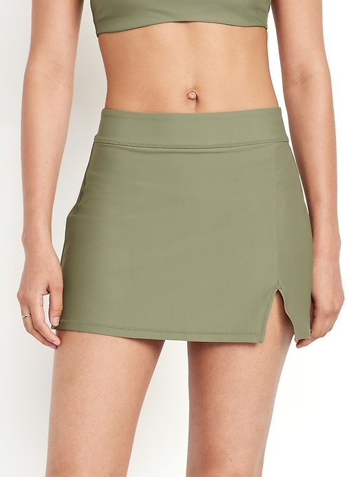 Image number 1 showing, High-Waisted Swim Skirt