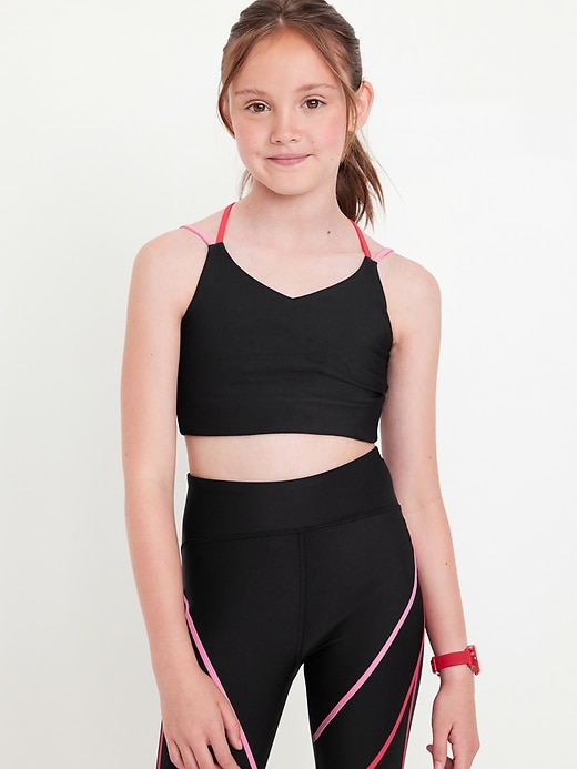 View large product image 1 of 4. PowerSoft Strappy Longline Sports Bra for Girls