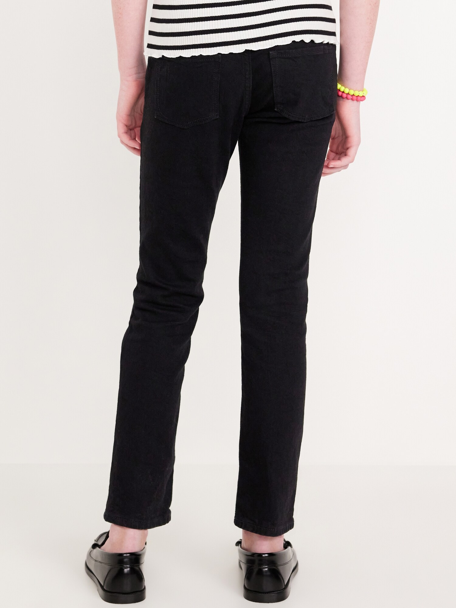 Джинсы Old Navy Wow Skinny Pull-On Jeans для девочек, цвет: Чёрный варёный — фото 2