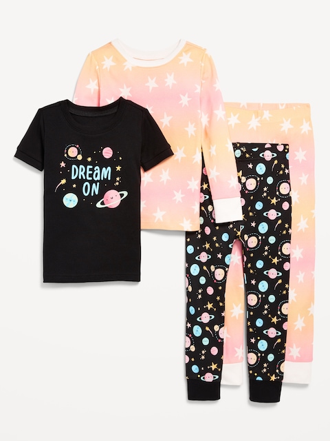 Snug-Fit Pajama 4-Piece Set for Toddler & Baby - Outer Space