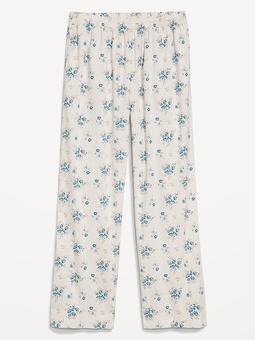 Image number 4 showing, High-Waisted Poplin Pajama Pant