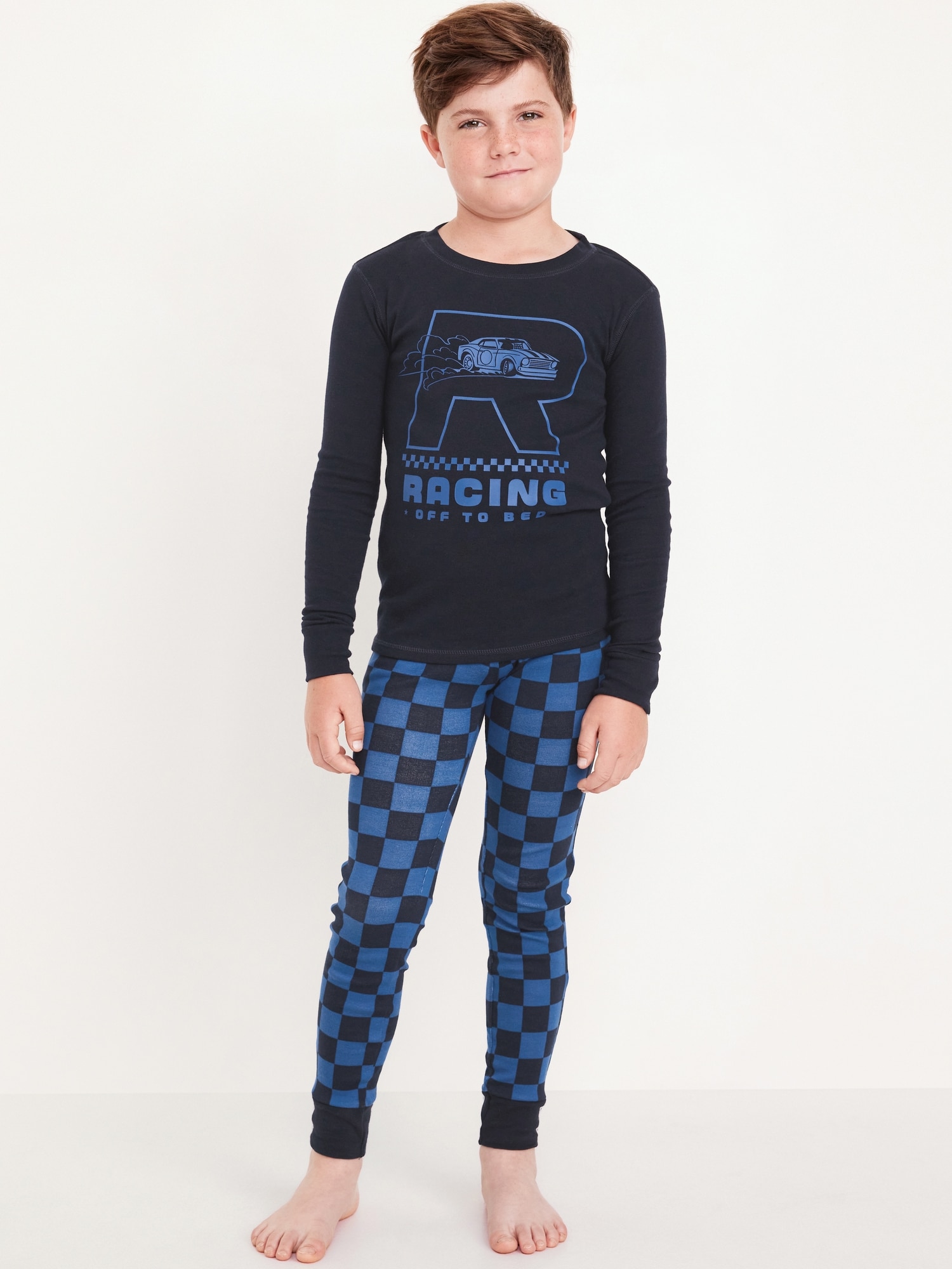 Gender-Neutral Graphic Snug-Fit Pajama Set for Kids