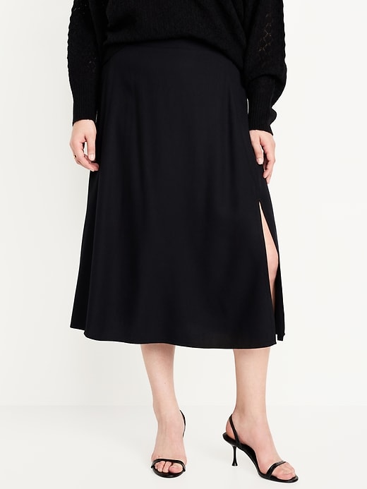 Image number 5 showing, Smocked-Waist Midi Skirt