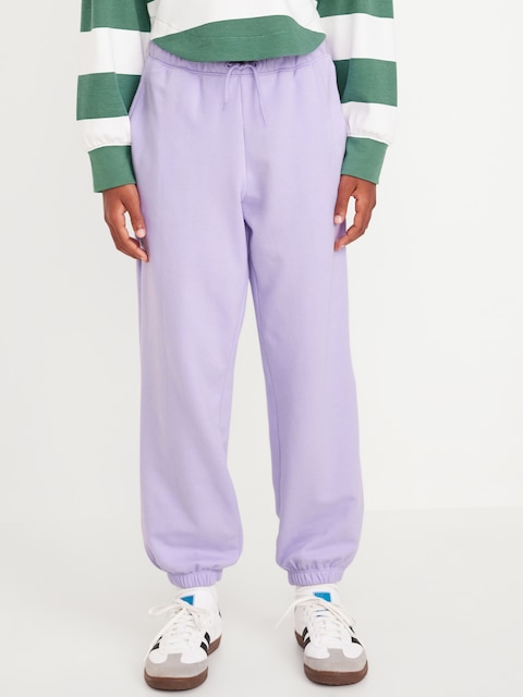 Favorite Fleece High-Waisted Jogger Sweatpants for Girls - Lavender Aura