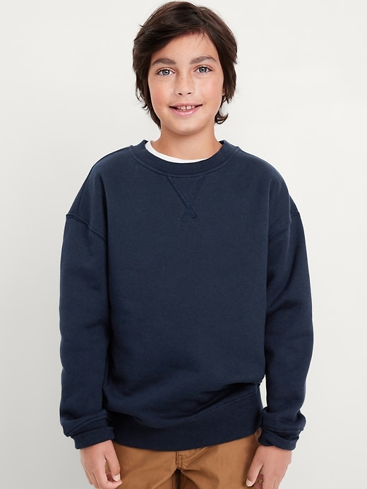 View large product image 1 of 3. Oversized Crew-Neck Sweatshirt for Boys