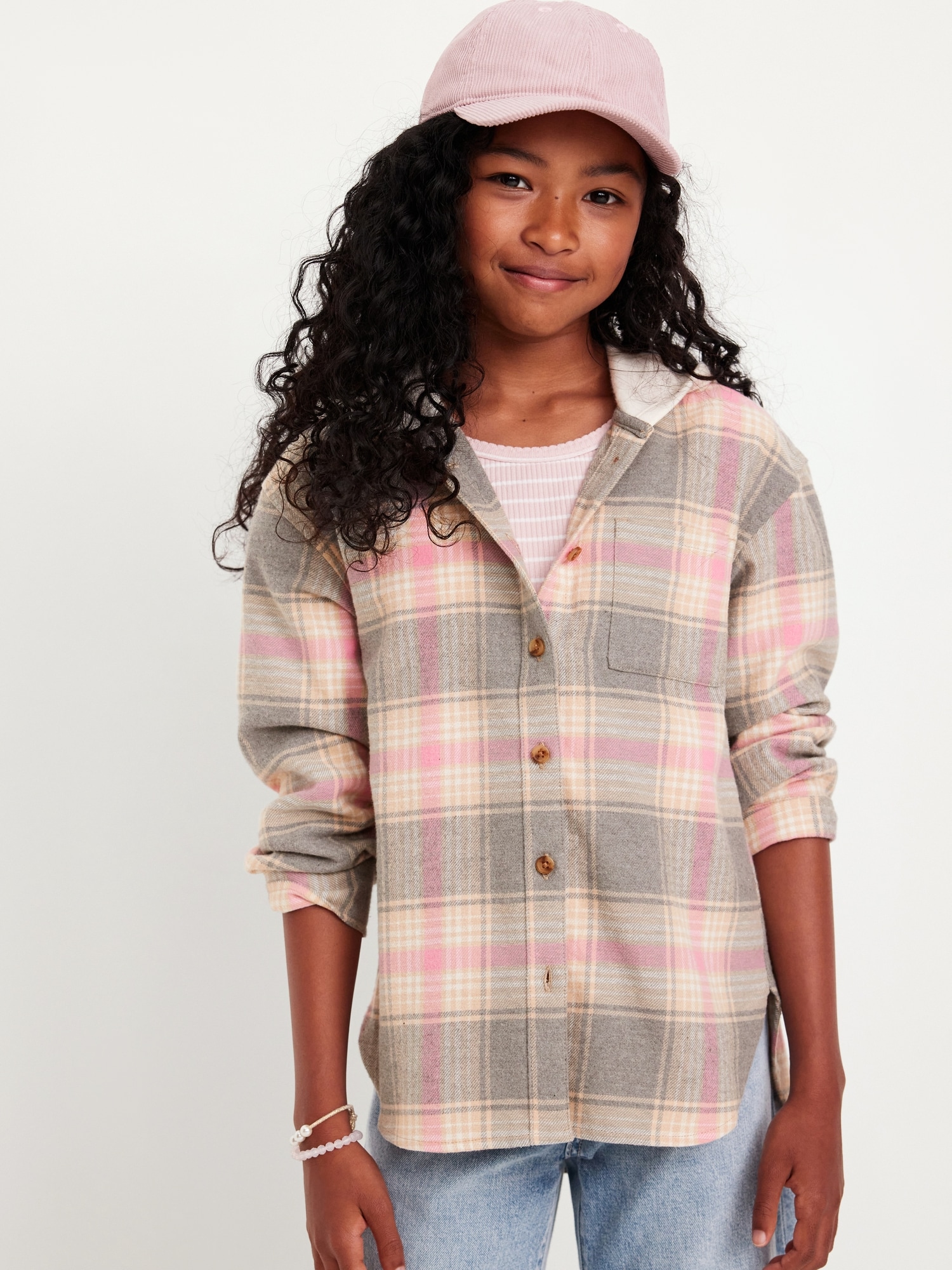 Flannel jacket girls hotsell