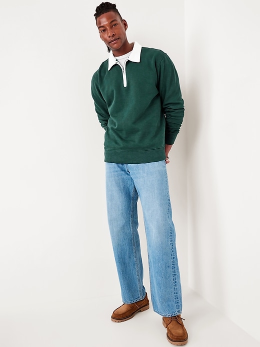 Image number 6 showing, Quarter-Zip Fleece Polo Sweater