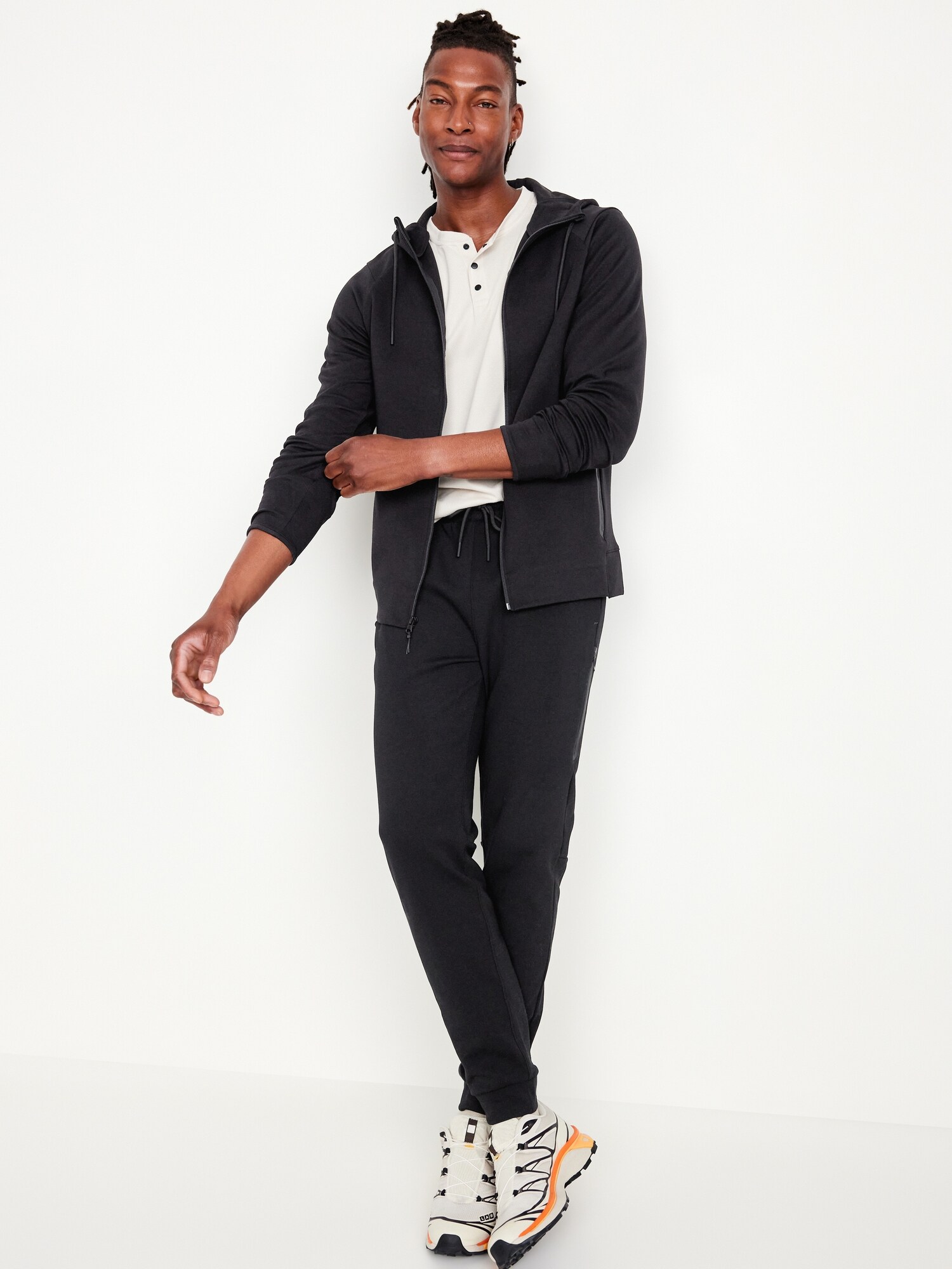 Мужское худи Old Navy Dynamic Fleece 4.0 Zip, цвет: Чёрный — фото 3