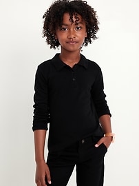 Image number 1 showing, Uniform Pique Polo Shirt for Girls