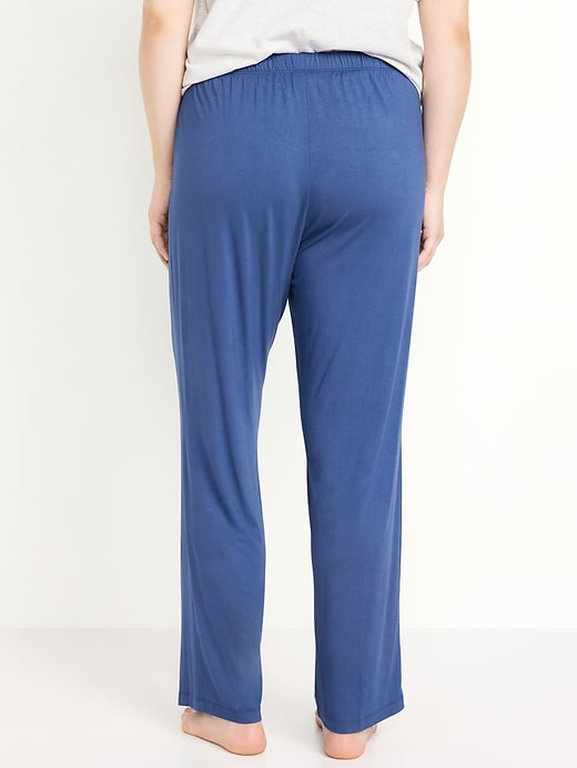 Image number 6 showing, Mid-Rise Knit Jersey Pajama Pant