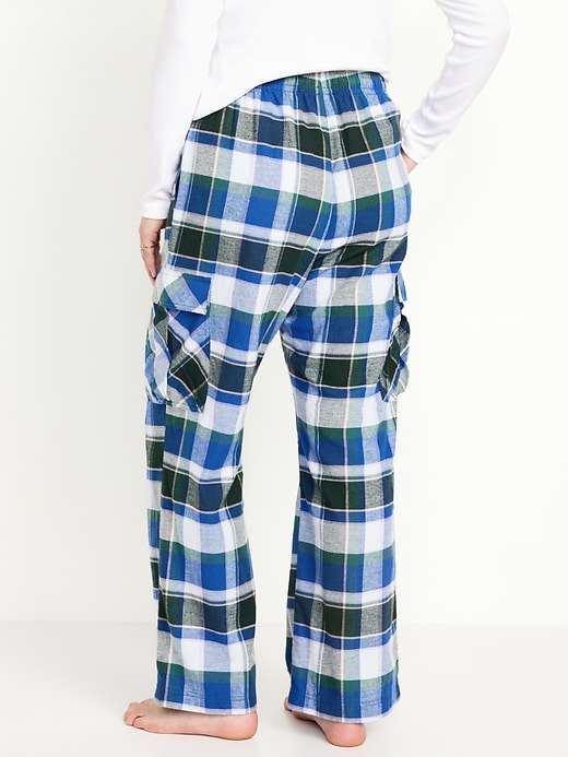 Image number 6 showing, High-Waisted Flannel Cargo Pants