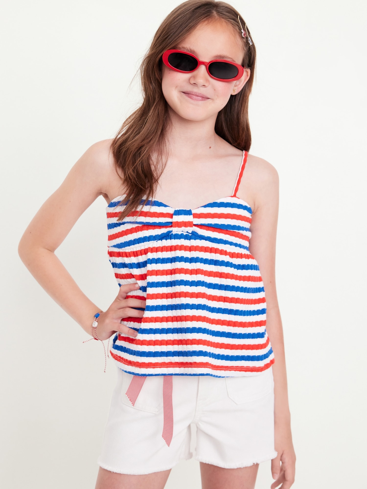 Printed Bow Tank Top for Girls